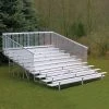 JayPro 10 Row Enclosed Aluminum Bleacher With Guard Rail