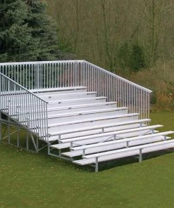 JayPro 10 Row Enclosed Aluminum Bleacher With Guard Rail