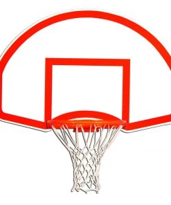 Gared Rear-Mount Fan-Shape Marked Steel Basketball Backboard