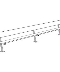 JayPro 15' Player Bench W/Seat Back (Surface Mount) 29 JayPro 15' Player Bench W/Seat Back (Surface Mount)