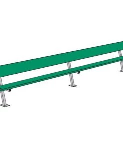 JayPro 15' Player Bench W/Seat Back (Surface Mount) 23 JayPro 15' Player Bench W/Seat Back (Surface Mount)