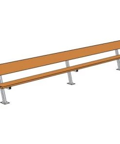 JayPro 15' Player Bench W/Seat Back (Surface Mount) 20 JayPro 15' Player Bench W/Seat Back (Surface Mount)