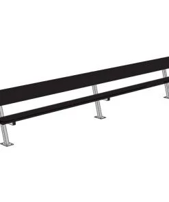 JayPro 15' Player Bench W/Seat Back (Surface Mount)