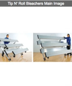 Athletic Connection 2-4 Row Portable Tip N' Roll Aluminum Bleachers