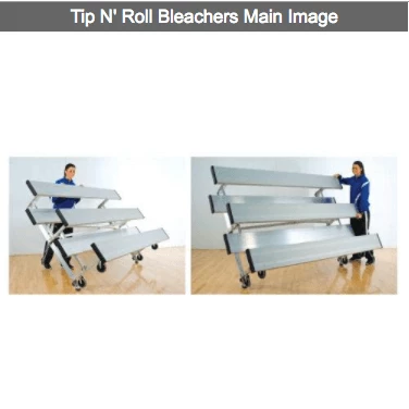 Athletic Connection 2-4 Row Portable Tip N' Roll Aluminum Bleachers 4 Athletic Connection 2-4 Row Portable Tip N' Roll Aluminum Bleachers
