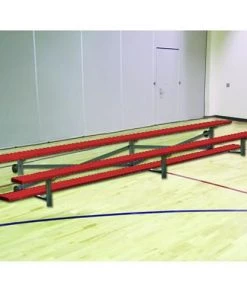 JayPro 2 Row 15' Tip & Roll Standard Portable Aluminum Bleacher Bleachers