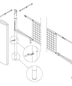 JayPro 3" Powerlite Volleyball Center Package Volleyball Competition Net Systems