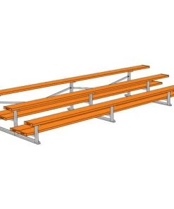 JayPro 3 Row 15' All Aluminum Preferred Bleacher Bleachers