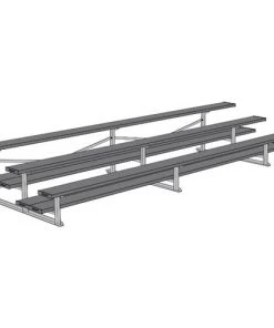 JayPro 3 Row 15' All Aluminum Preferred Bleacher Bleachers