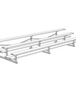 JayPro 3 Row 15' All Aluminum Preferred Bleacher Bleachers