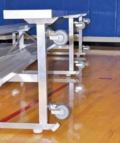 JayPro Bleachers 3 Row 15' Tip & Roll Portable Aluminum Bleacher