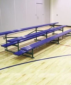 JayPro 3 Row 21' Tip & Roll Portable Aluminum Bleacher Bleachers
