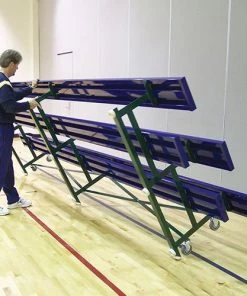 JayPro 3 Row 21' Tip & Roll Portable Aluminum Bleacher Bleachers