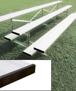 Athletic Connection 3 Rows Aluminum Bleachers Without Fencing