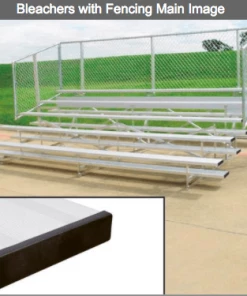 Athletic Connection 4 Or 5 Row Aluminum Bleachers With Fencing