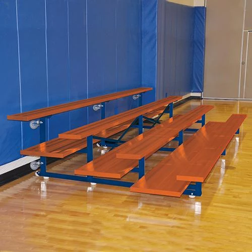 JayPro Bleachers 4 Row 21' Tip & Roll Preferred Portable Aluminum Bleacher 4 JayPro Bleachers 4 Row 21' Tip & Roll Preferred Portable Aluminum Bleacher