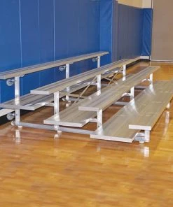 JayPro Bleachers 4 Row 21' Tip & Roll Preferred Portable Aluminum Bleacher