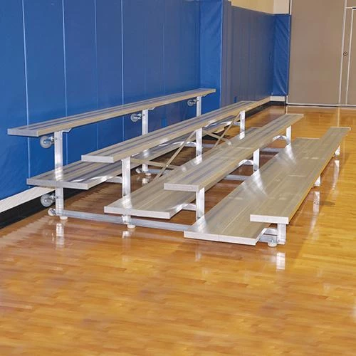 JayPro Bleachers 4 Row 21' Tip & Roll Preferred Portable Aluminum Bleacher 3 JayPro Bleachers 4 Row 21' Tip & Roll Preferred Portable Aluminum Bleacher