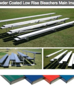 Athletic Connection 4 Row Powder Coated Low Rise Aluminum Bleachers