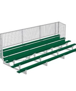 JayPro 5 Row 15' - 27' Enclosed Aluminum Bleacher W/ Guard Rail