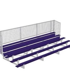 JayPro 5 Row 15' - 27' Enclosed Aluminum Bleacher W/ Guard Rail
