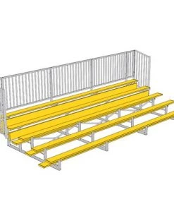 JayPro 5 Row 15' - 27' Enclosed Aluminum Bleacher W/ Guard Rail