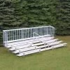 JayPro 5 Row 21' Enclosed Aluminum Bleacher W/ Guard Rail & Aisle Bleachers