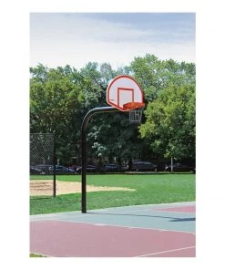Porter Fixed Height In-Ground Basketball Goal System Gooseneck Basketball Systems 4' Extension