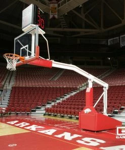 Gared Pro S Spring-Lift Portable Basketball Backstop, 8' Boom