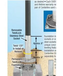 Bison Inc. Bison Centerline Elite Beach Volleyball Complete System 11 Bison Inc. Bison Centerline Elite Beach Volleyball Complete System