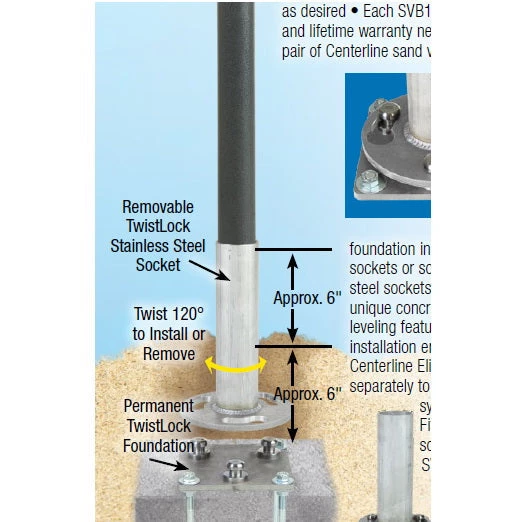 Bison Inc. Bison Centerline Elite Beach Volleyball Complete System 7 Bison Inc. Bison Centerline Elite Beach Volleyball Complete System