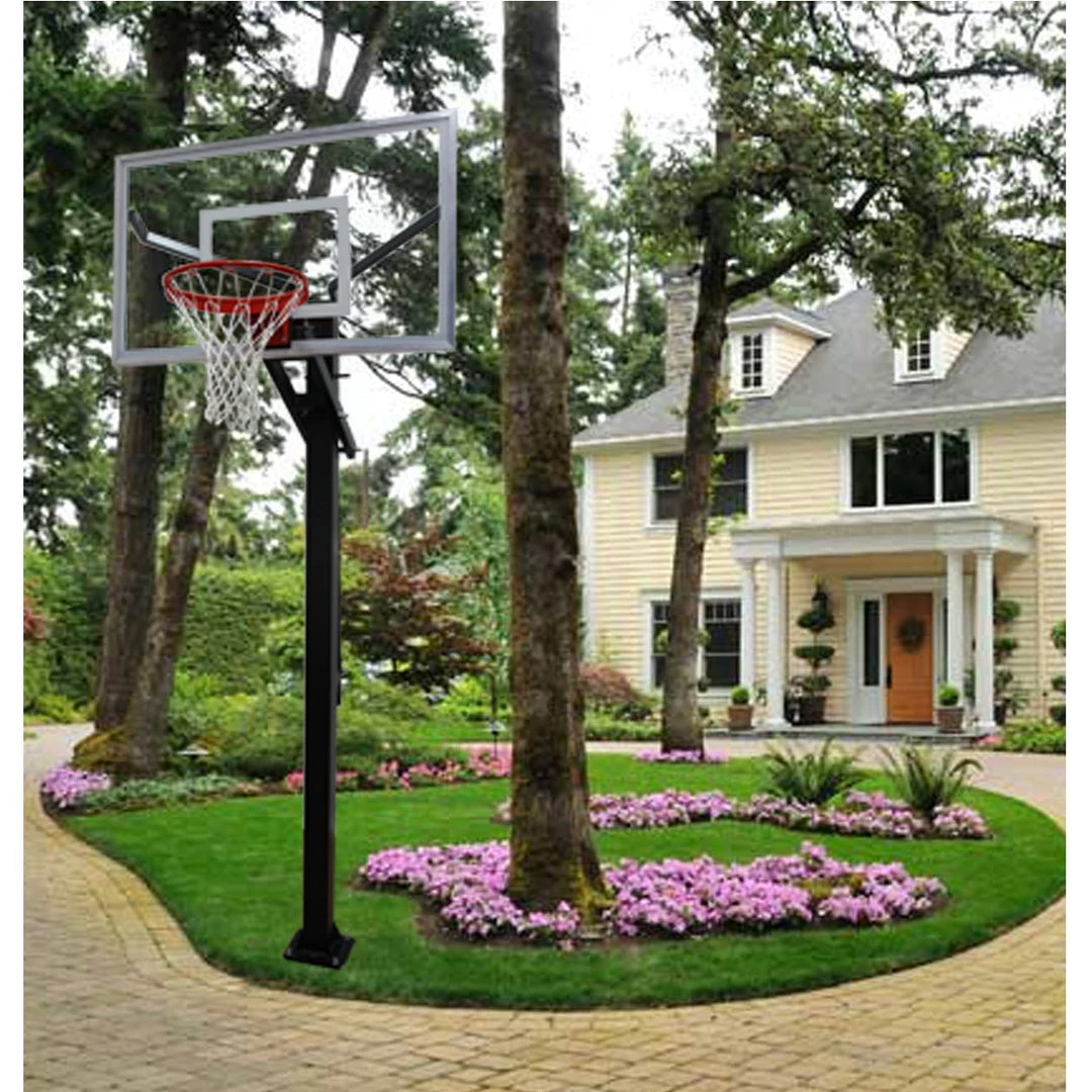 Adjustable In-Ground Basketball Goal System Gared Varsity Jam Adjustable Basketball Hoop With Glass Board 3 Adjustable In-Ground Basketball Goal System Gared Varsity Jam Adjustable Basketball Hoop With Glass Board