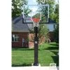 Gared Collegiate Jam Adjustable Basketball Hoop With Glass Board Adjustable In-Ground Basketball Goal System