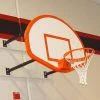 Wall And Mount Basketball Goal System Gared Corner Mount Stationary Wall Mount Package With Steel Board, 6' - 9' Length
