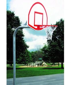 Gared Economy 3-1/2" O.D. Gooseneck Basketball Package Fixed Height In-Ground Basketball Goal System