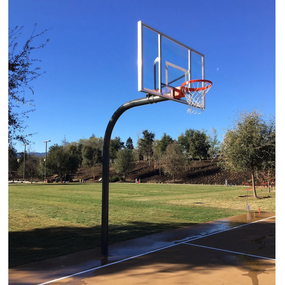 Fixed Height In-Ground Basketball Goal System Gared Heavy Duty 5-9/16" O.D. Gooseneck Basketball Package 3 Fixed Height In-Ground Basketball Goal System Gared Heavy Duty 5-9/16" O.D. Gooseneck Basketball Package