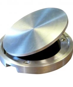 Bison Inc. Floor Sockets, Sleeves, Anchors & Adapters Bison Small Hinged Brass Floor Socket Cover Plate Only