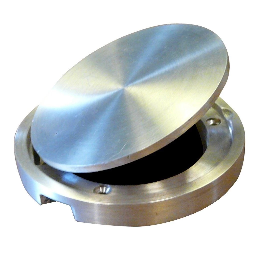 Bison Inc. Floor Sockets, Sleeves, Anchors & Adapters Bison Small Hinged Brass Floor Socket Cover Plate Only