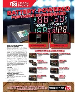 Trigon Sports Battery Operated Multi Sport Scoreboard And Timer Scoreboards