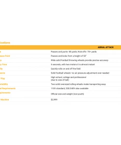 Aerial Attack Football Passing Machine By Sports Attack