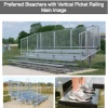 Athletic Connection Aluminum Preferred Bleachers With Safety Railing