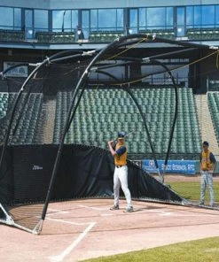 Big Bubba Elite Portable Backstop Hitting Turtle For Baseball Hitting Turtles