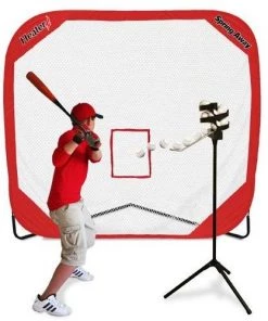 Heater Sports Drop Toss Machines Big League Drop Toss & Spring Away Pop-Up Net