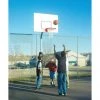 Bison Inc. Fixed Height In-Ground Basketball Goal System Bison 3-1/2″ Tough Duty Rectangle Steel Playground Basketball Hoop