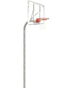 Bison Inc. Bison 4-1/2″ Heavy Duty 42″ X 54″ Glass Basketball Hoop Fixed Height In-Ground Basketball Goal System
