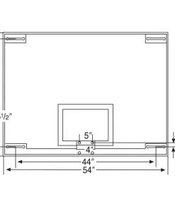 Specialty Tempered Glass Backboards Bison 42" X 54" Unbreakable Glass Backboard BA407G