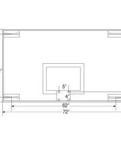 Bison 42″ X 72″ Standard Glass Backboard BA42E Specialty Tempered Glass Backboards
