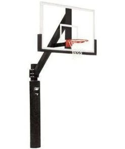 Bison Inc. Bison 42″ X 72″ Supreme Court Fixed Height Basketball Hoop Fixed Height In-Ground Basketball Goal System