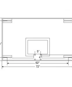 Specialty Tempered Glass Backboards Bison 42″ X 72″ Unbreakable Short Glass Backboard BA42XL