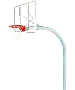 Bison Inc. Fixed Height In-Ground Basketball Goal System Bison 5-9/16″ Mega Duty 54″ X 42″ Polycarbonate Basketball Hoop